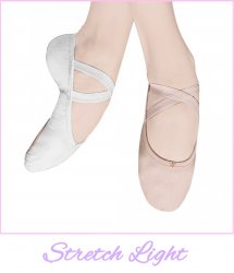 Leinen Ballettschläppchen | mit geteilter Sohle | Rosa oder Weiß