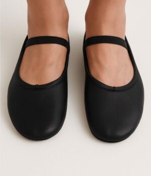 ballettschuhe-leder-schwarz-elite-modell-draufsicht