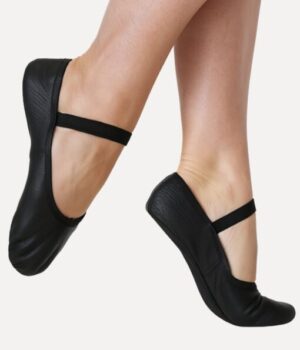 ballettschuhe-leder-schwarz-modell-seitenansicht