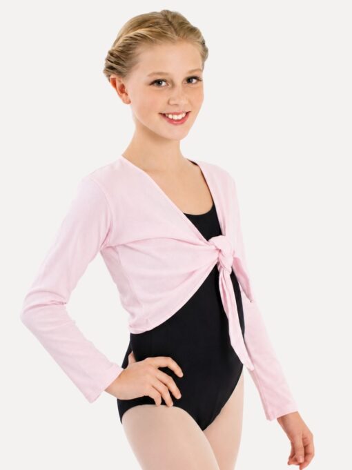 ballettjacke-rosa-kind-modell-vorderansicht