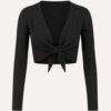 ballettjacke-schwarz-dames-vorderansicht