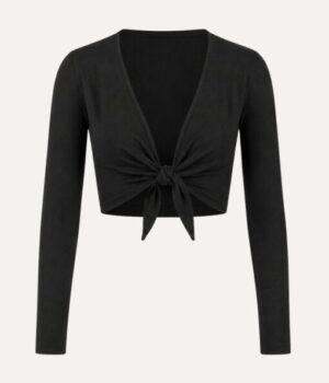 ballettjacke-schwarz-dames-vorderansicht