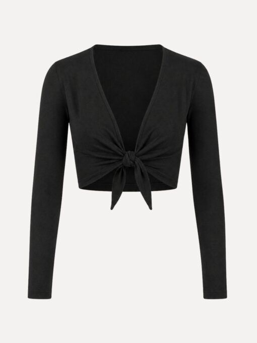 ballettjacke-schwarz-dames-vorderansicht