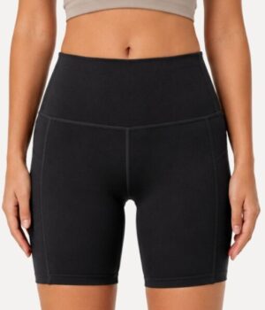 bike-pants-schwarz-damen-modell-vorderansicht