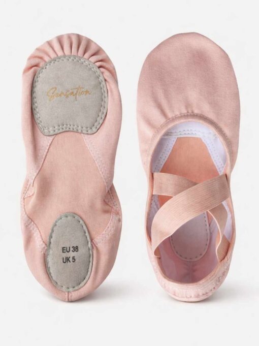 Stretch Ballettschuhe Rosa | Geteilte Sohle | 'Sensation'