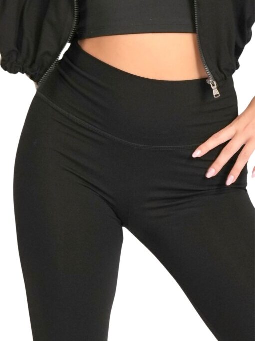 legging-schwarz-damen-flared-modell-detail