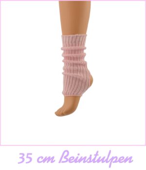 Kinder Beinstulpen | 35cm | aus weichem Acryl | in Rosa