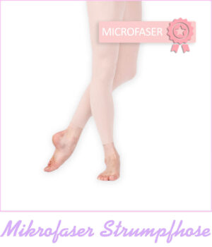 Mikrofaser Ballettstrumpfhose ohne Fuß in Rosa von Dancer